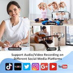 MAYBESTA Wireless Lavalier Microphone for iPhone, iPad, Android - Bluetooth Lapel Phone Mic for Video Recording - Mini Clip on Microphones for Tiktok YouTube Podcast Interview