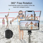 Selfie Stick Gimbal Stabilizer, UPXON 360° Rotation Tripod with Wireless Remote, Portable Phone Holder, Auto Balance 1-Axis Gimbal for Smartphones Tiktok Vlog Youtuber Live Video Record