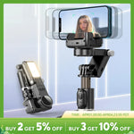 360 Rotation Following Shooting Mode Gimbal Stabilizer Selfie Stick Tripod Gimbal For iPhone Phone Smartphone Live Photography