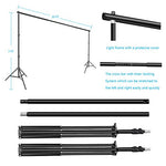 Photography Photo Video Studio Background Stand Support Kit with 3 Muslin Backdrop Kits (White/Black/Chromakey Green Screen Kit),1050W 5500K Daylight Umbrella Lighting Kit with Carry Bag