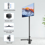 Single Monitor Mount, Extra Long Monitor Stand, 47 inch Pole Black Stand, Monitor Desk Mount, Single Desk Mount Stand, Computer Screen Mount, VESA Computer Desk Mount, Single Monitor Arm Stand