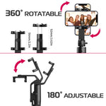 ULANZI MT-70 Extendable Phone Tripod, 63" Selfie Stick Phone Vlog Tripod Stand with 2 Phone Clip, 360° Rotate Dual Camera Tripod for iPhone Sony Canon GoPro, Lightweight for Travel