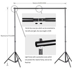 Photography Photo Video Studio Background Stand Support Kit with 3 Muslin Backdrop Kits (White/Black/Chromakey Green Screen Kit),1050W 5500K Daylight Umbrella Lighting Kit with Carry Bag