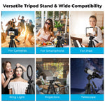 Tripod 75" Camera Tripod, Lightweight Travel Cell Phone Tripod with Wireless Remote, Professional Aluminum Tripod for Camera (Orange)