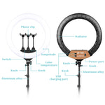 22 inch (55cm) Ring Light Kit 60W Bluetooth Control LED Ring Light Illumination with Tripod Dimmable for video Blog Portrait