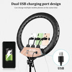 22 inch (55cm) Ring Light Kit 60W Bluetooth Control LED Ring Light Illumination with Tripod Dimmable for video Blog Portrait