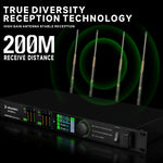 X-DUOMIC M100MAX wireless microphone system dynamic multi-function color screen with equalization and reverberation 200 meters