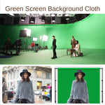 Photography Backdrops Green Screen Chromakey Shooting Background Cloth Polyester Cotton Photo Studio with Stand for Live 3X6M